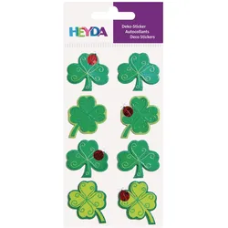 6x Heyda, Sticker, Motivsticker Kleeblatt (8 Sticker)