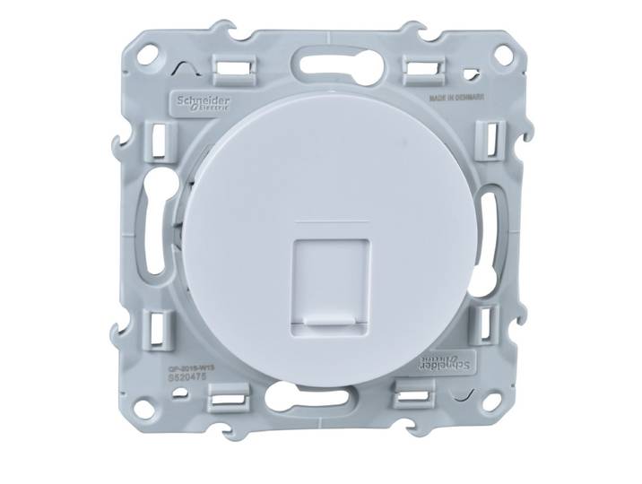 Odace\, Prise Rj45 Blanc\, Grade 3 (multimédia +) Cat. 6a Stp (longue Distance) (s520477)