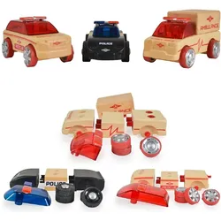 Moni Spielzeug Holzautos 3er Set Mini