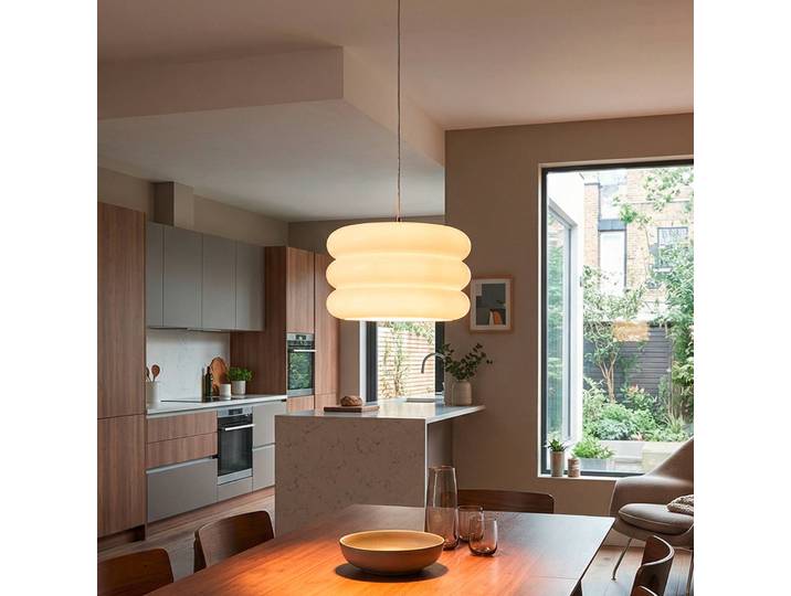 EGLO Hängelampe Tortora, dimmbar, weiß / opal, für Wohn- / Esszimmer, Glas, Junges Wohnen, Pendelleuchte