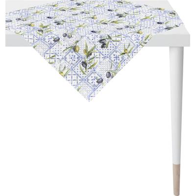 Mitteldecke APELT "6523 SUMMERTIME, Sommerdeko, Sommer", blau, B:100cm L:100cm, Baumwolle, Tischdecken, Mitteldecke, Digitaldruck