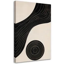 LEINWANDBILD Abstraktion Linien Kreis 80x120cm