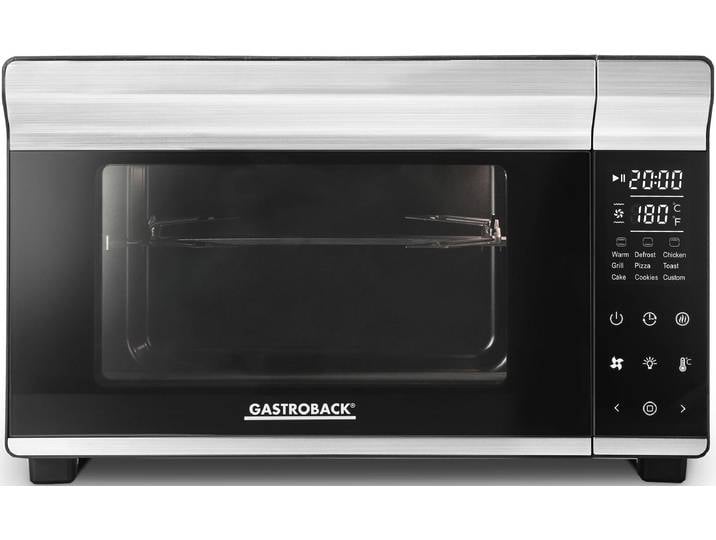 GASTROBACK Minibackofen Bake & Grill Design Bistro 42814 , silber (silberfarben, schwarz), B:47,7cm H:29,6cm T:39cm, Minibacköfen, Minibackofen
