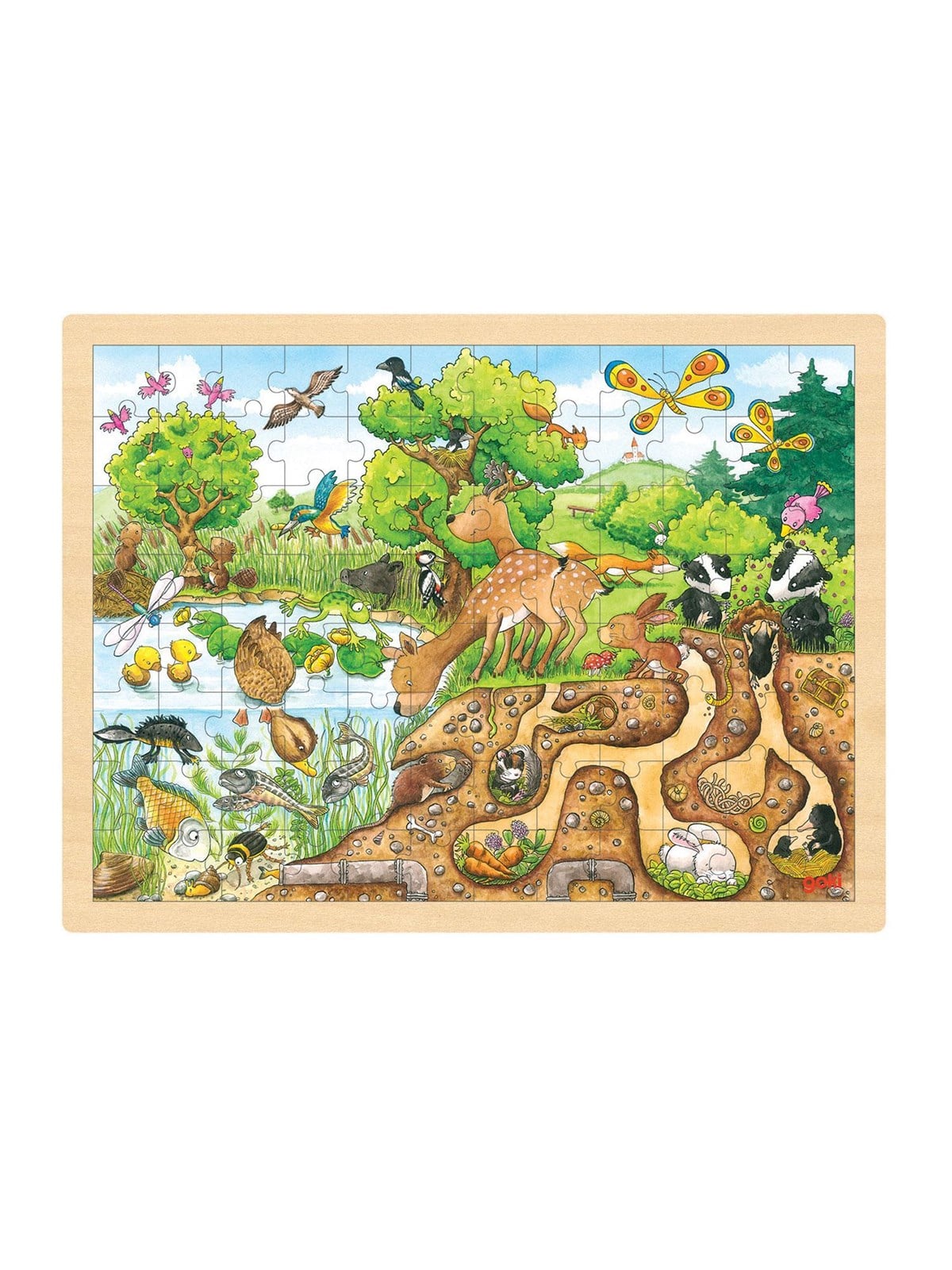 Goki Puzzle Nature 96pcs. Holz