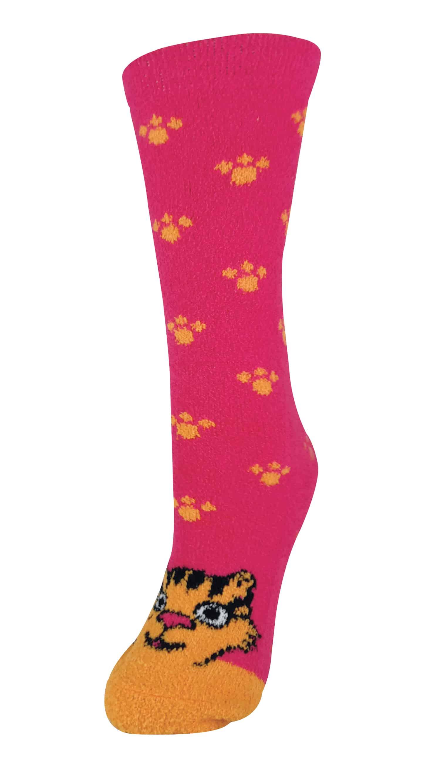 Nieuwigheid pantoffelsokken voor dames met dierenmotieven - Tijger