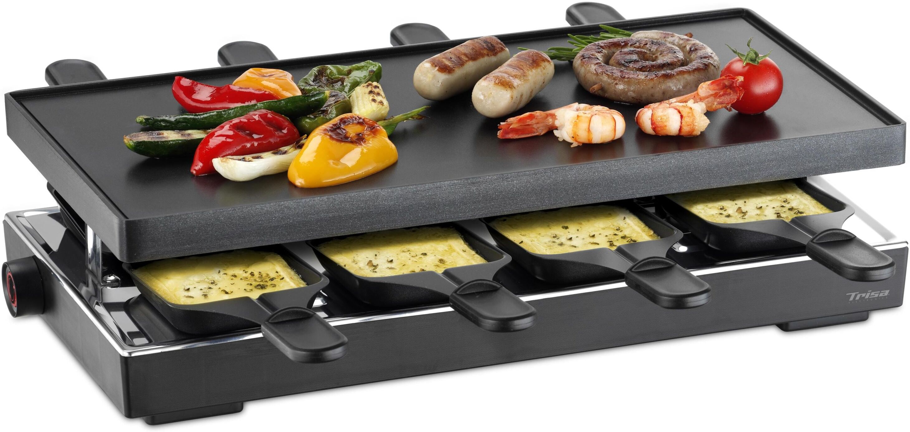 TRISA Raclette "Style für 8 Personen", schwarz, Raclettes, Raclette schwarz Einheitsgröße