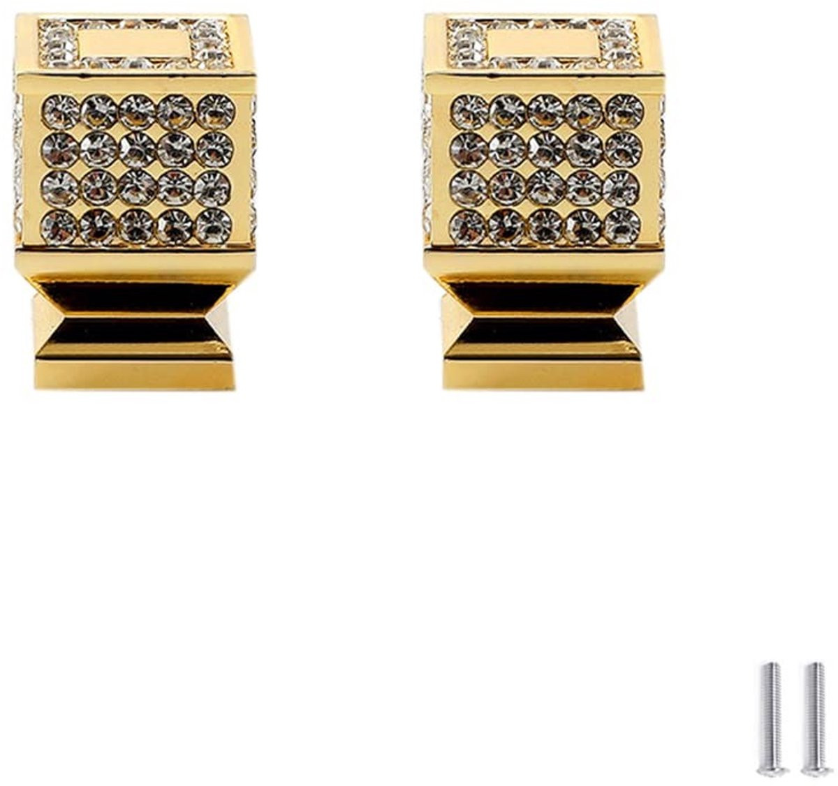 Dailygoods Kastknoppen Gouden Strass - Vintage Meubelknop en Ladeknoppen
