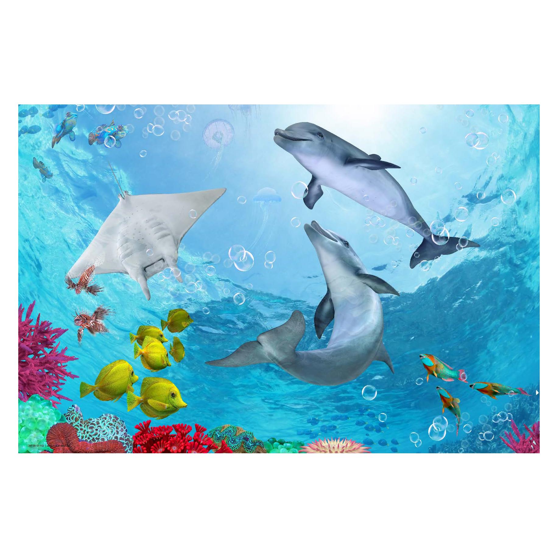 CoverYourDesk Schreibtischunterlage Delfine unter Wasser (21557414)