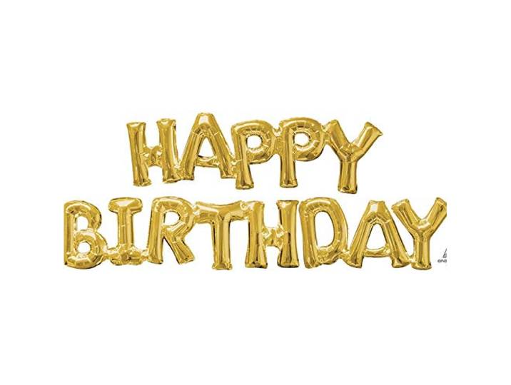 Phrase: HAPPY BIRTHDAY Gold