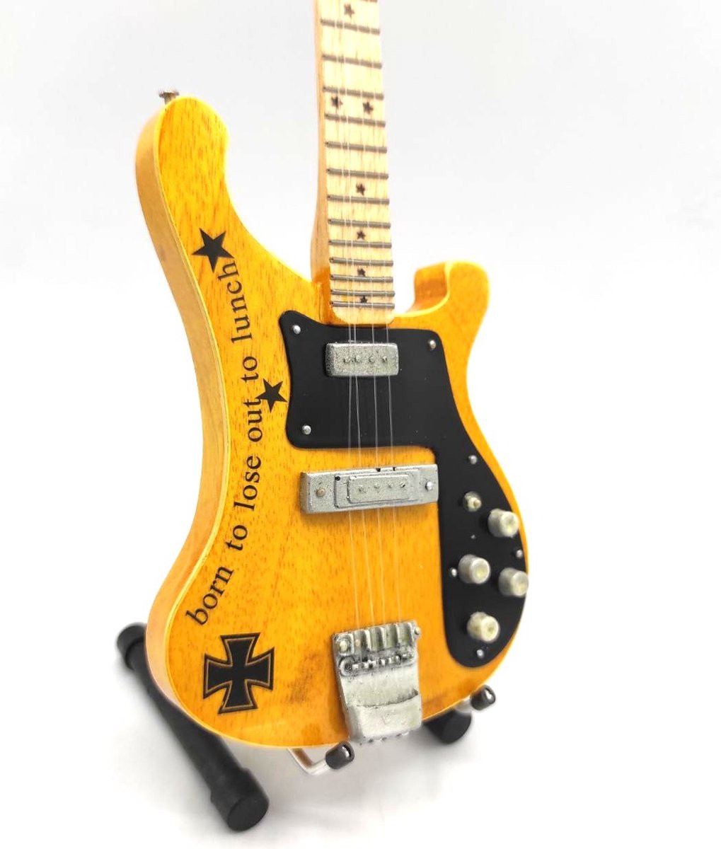 Miniature Lemmy Kilmister Motörhead gitaar decoratie, 25 cm