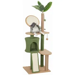 PawHut PawHut Kratzbaum 139 cm Katzenbaum mit Katzenhöhle, für Katzen bis 5 kg, Grün