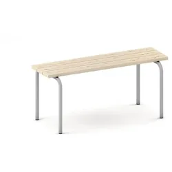 Garderobenbank, Sitzfläche – Latten, graue Beine, 1000 mm