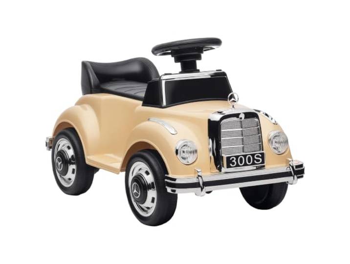 AIYAPLAY Rutschauto mit Stauraum Kippschutz Beige 77,5 x 41,5 x 45 cm