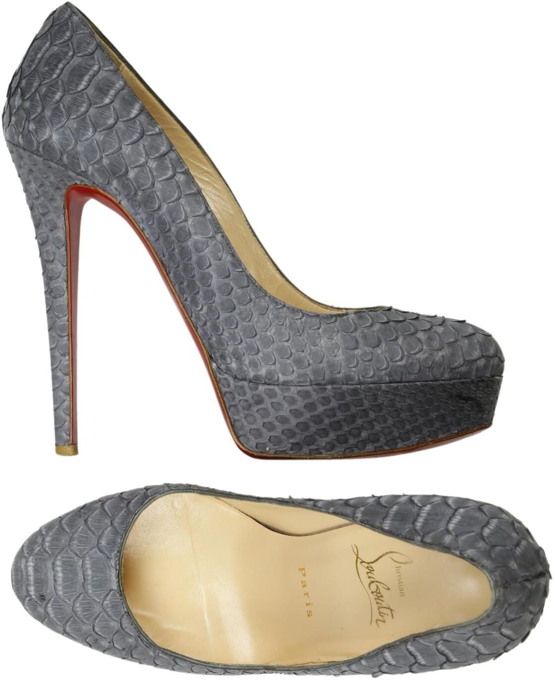 Christian Louboutin Damen Pumps, Grau, Gr. EU 37.5, kein / Etikett - Second Hand