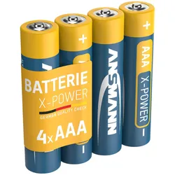 ANSMANN Batterien X-POWER Micro AAA 1,5 V - 4 Stück