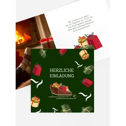 Einladungen Weihnachtskarten mit Foto selbst gestalten mit Spruch und Fotos im Onlinedesigner bei Meine-Kartenmanufaktur.de