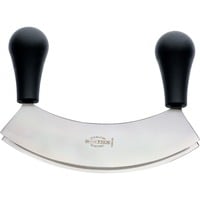 Wiegemesser, Doppel-Klinge, 23cm schwarz