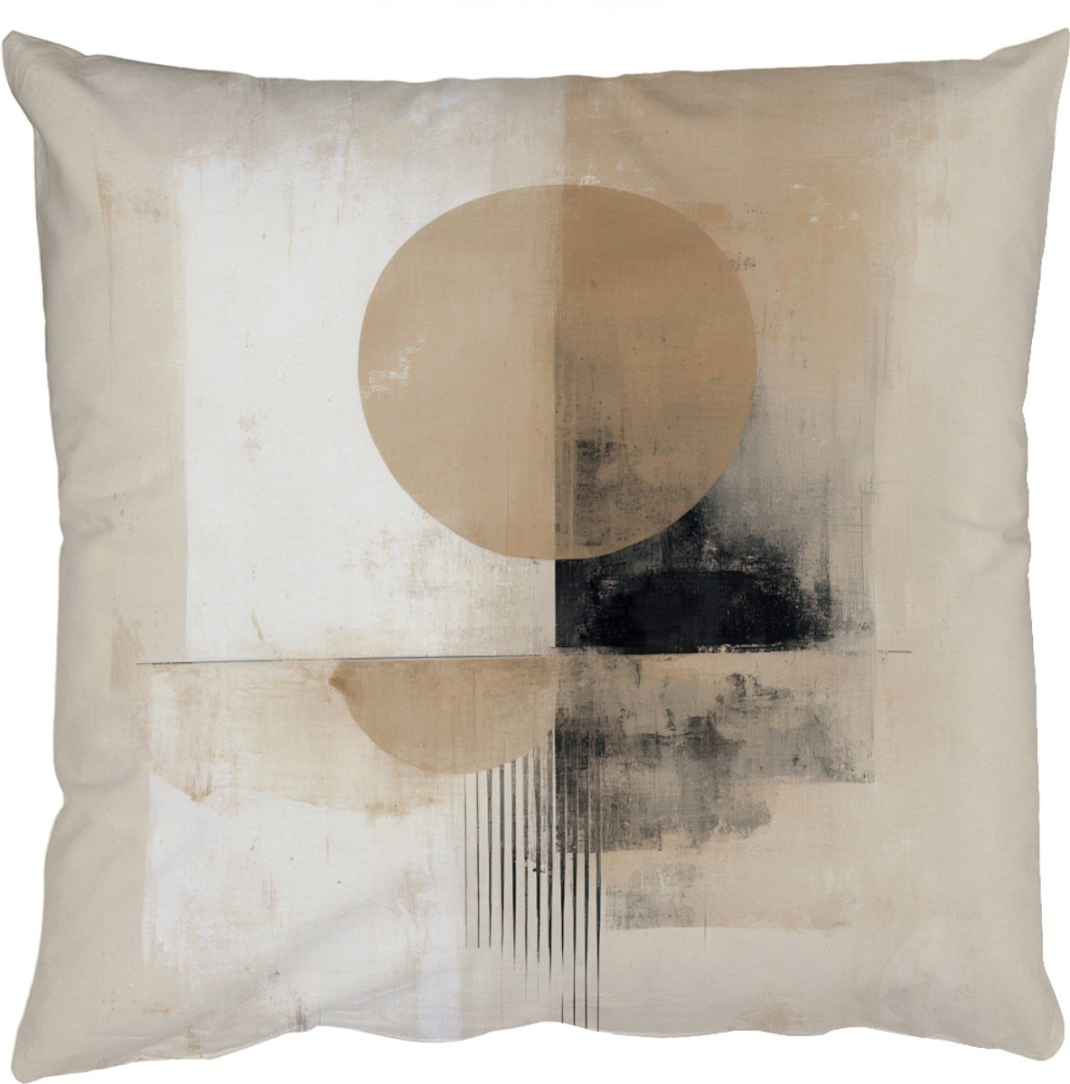 PillowMonkey Sierkussen Cirkel Beige 60x60 cm