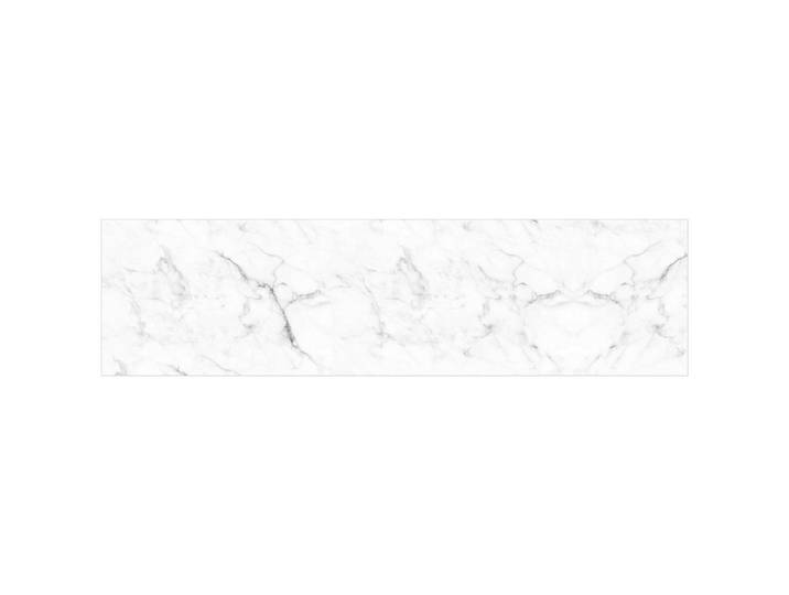 Fani Küchenrückwand Smart - Glas, Weiß, Metall, Kunststoff, Marmoroptik, 240x63.7x0.6 cm, mit Dekor, Spritzschutz, individuell zuschneidbar, Echtglas-Optik, Küchen, Küchenausstattung, Küchenrückwände