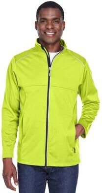 CORE365 CE708 Men's Techno Lite Three-Layer Knit Tech-Shell Jacket in Safety Yellow size 5XL   Polyester