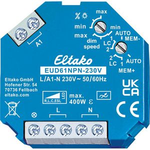 Eltako Dimmer EUD61NPN-230V, Unterputz, für LED-, Halogen- und Glühlampen, Tastdimmer