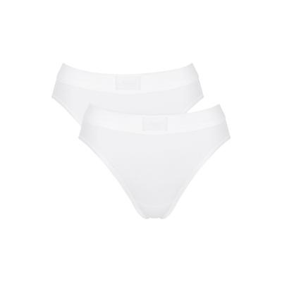 Slip SLOGGI "Slip Double Comfort Tai 2P 2er Pack", Damen, Gr. XXL, weiß, Obermaterial: 93% Baumwolle CO. 7% Elasthan EL., Unterhosen Slip