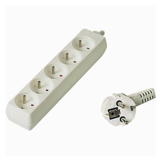 PremiumCord PP5-10 power extension 5 AC outlet(s) White (5x, CEE 7/3, 10 m) (PP5-10)
