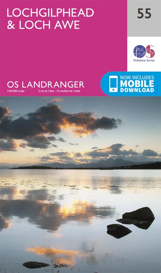 Carte topographique n° 055 - Lochgilphead, Loch Awe (Grande Bretagne)   Ordnance Survey - Landranger - Papier