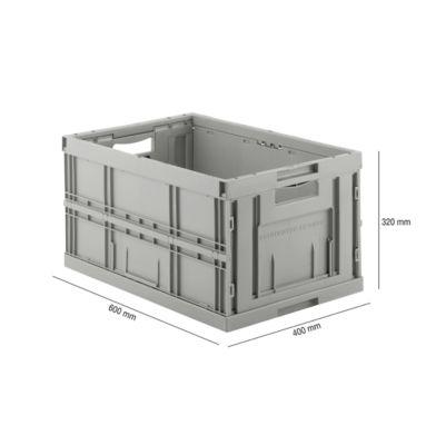 Faltkasten im EURO-Maß FK 6320, 64 l, grau