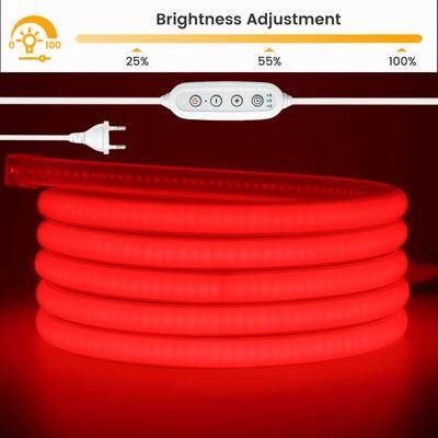 Uplift Picks 220V Dimmable COB LED Strip With Waterproof Neon Flex Design red 8m