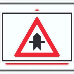 HB-Druck Vorfahrt nächste Kreuzung/Einmündung Symbol Aufkleber A5 (148x210mm)