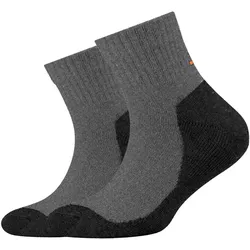 2er Pack camano Pro Tex Function Quarter Sportsocken Kinder 9999 - black 39-42