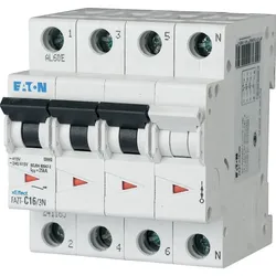 Eaton 241185 Leitungsschutzschalter, 10 A, 3p+N, Charakteristik: D FAZT-D10/3N