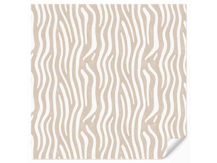 OnlyWow Tapete - Abstrakt - Zebra - Beige - 300x280 cm, Papier, Rechteckig, 300x280 cm, Tapeten & Wandverkleidungen, Vliestapeten