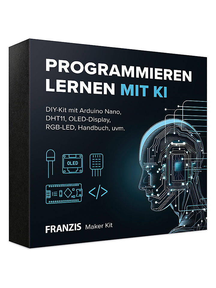 FRANZIS Maker-Kit "Programmieren mit KI" - ab 14 Jahren - onesize