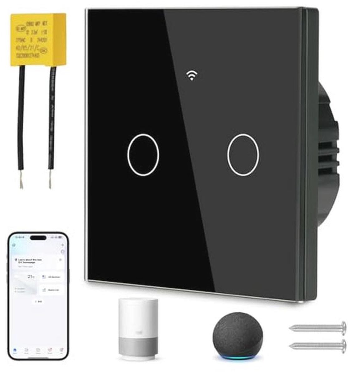 Slimme Wifi Lichtschakelaar met Spraakbesturing en App Ondersteuning