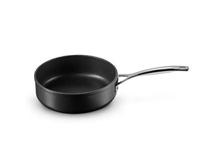 Le Creuset Aluminium-Antihaft Sautépfanne, Ø 24 cm, PFOA-frei, Für alle Herdarten inkl. Induktion geeignet, Anthrazit/Silber