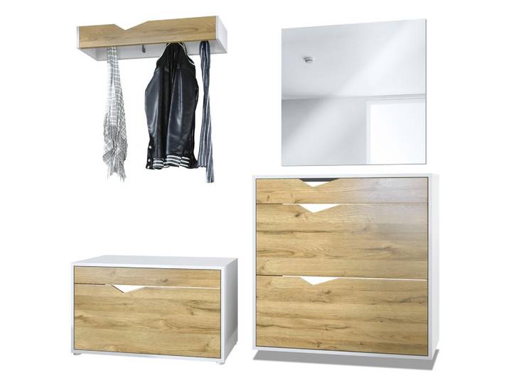 GARDEROBE Kolmio Fronten in Eiche Natur