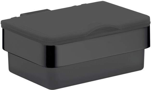 Emco Loft Feuchtpapierbox 053913301 schwarz, Kunststoffbehälter mit Deckel