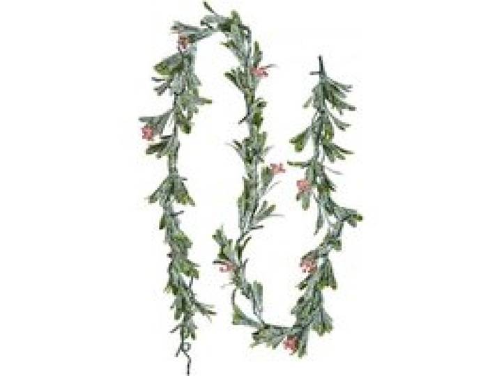 VEVOR Guirlande de Noël, 2 m, Guirlande de Feuilles d'Olivier Artificiel Lumineuse, Décoration de Noël Verte, avec Baies Rouges, pour Manteau de Cheminées, Cheminées, à Suspendre, à Poser, Couronnes
