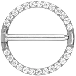 Titan Nippelpiercing Clicker RING + EINGEFASSTE KRISTALLE