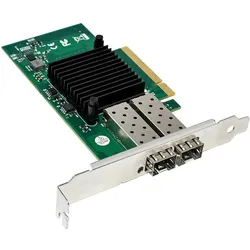 MicroConnect Network Card PCIe x8 X520-DA2 (Mini PCI Express), Netzwerkkarte, Schwarz