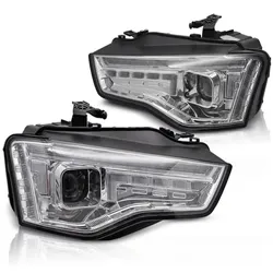 Xenon Scheinwerfer DRL LED Tagfahrlicht passend für Audi A5 Facelift Bj. 11-16 Chrom