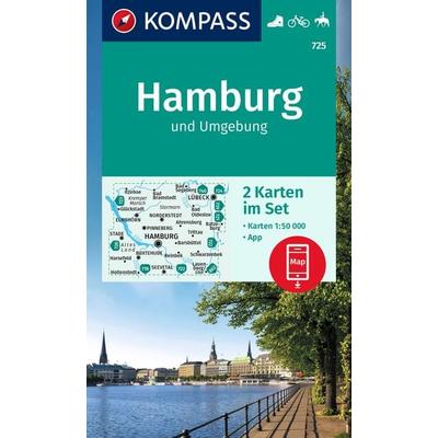 KOMPASS Wanderkarten-Set 725 Hamburg und Umgebung (2 Karten) 1:50.000, Sonstige von , KOMPASS Freytag & Berndt, 978-3-99121-487-8