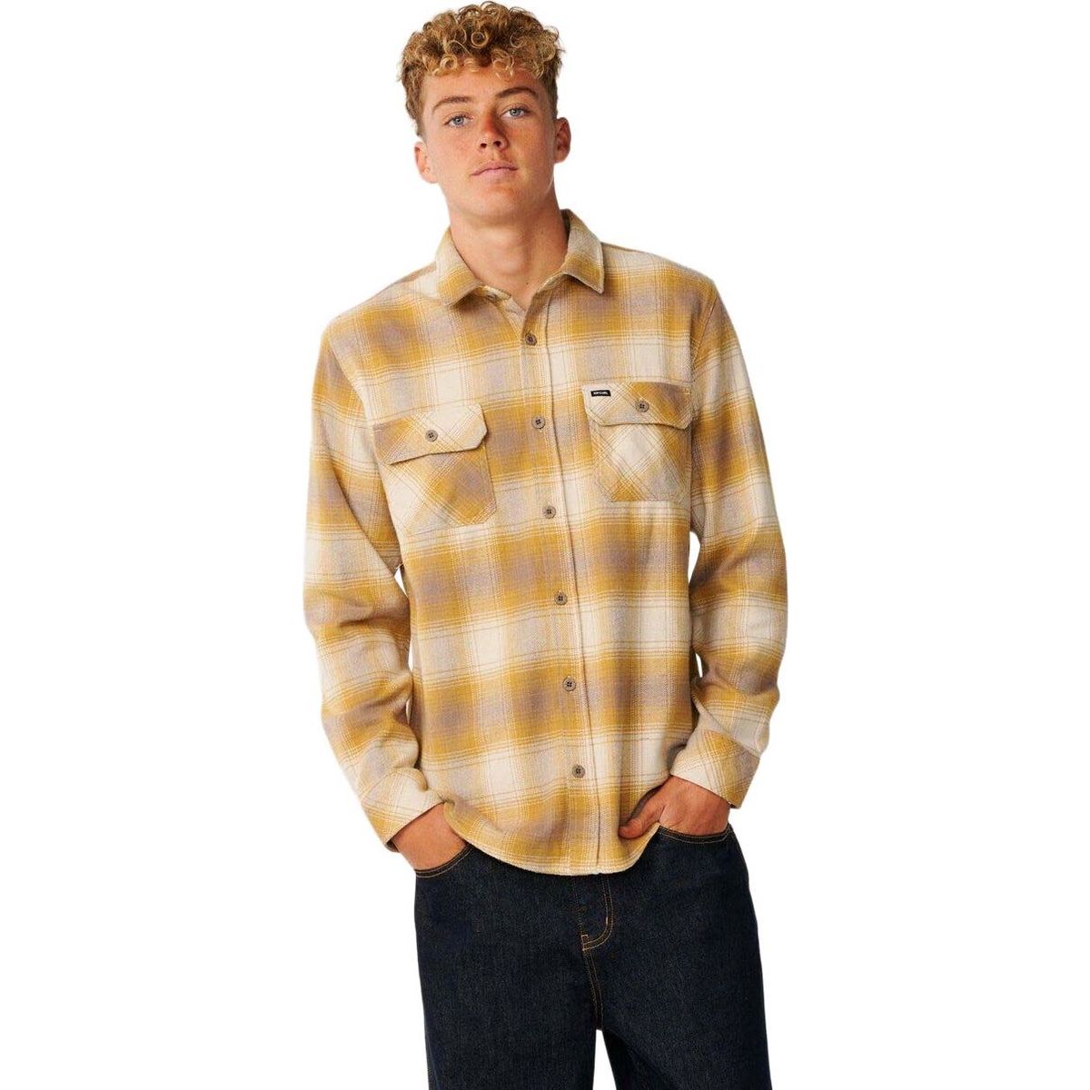 RipCurl Classic Surf Count Flannel dark mustard (3035) 2XL 00JMSH-3035-2XL