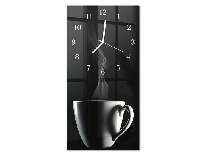 Tulup Wanduhr 30x60 cm - Orangen, Schwarz, Glas, Rechteckig, 30x60x0.4 cm, Dekoration, Uhren, Wanduhren