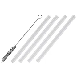Glastrinkhalme CIAO 4er-Set 15 cm + Reinigungsbürste