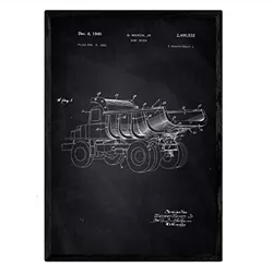 POSTER Lastkraftwagen Patent 3 A3 Rahmenlos