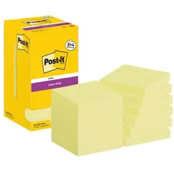 Post-it Super Sticky 8+4 Vorteilspack Haftnotizblock 76 x 76 mm »Notes«, 12 Stück gelb