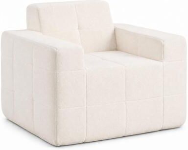 Costway Boneless Single Sofa Chair Cloud Sofa with Terry Cloth Upholstery-Beige